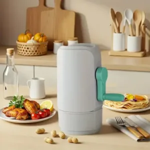 Manual hand-crank peanut sheller machine with built-in filter separator and storage portable household nut cracker - Durable Plastic ( default, OS )