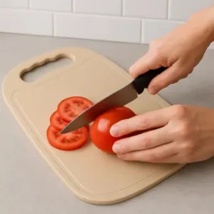 34x23 cm durable plastic chopping board with handle non-slip cutting board - Non-Slip Base, Durable Plastic ( default, OS )